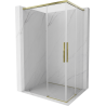 Mexen Rox Duo sliding shower enclosure 110 x 90 cm, transparent, gold - 8C2D-110-090-50-00