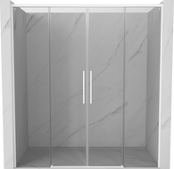 Mexen Rox Sliding Shower Doors Duo 180 cm, Transparent, White - 8C2-180-002-20-00