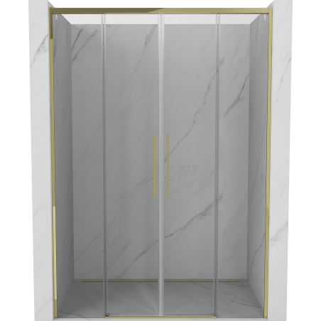 Mexen Rox sliding shower doors 140 cm, transparent, gold - 8C2-140-002-50-00
