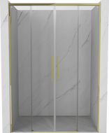 Mexen Rox Sliding Shower Door Duo 150 cm, Transparent, Gold - 8C2-150-002-50-00