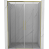 Mexen Rox sliding shower door 160 cm, transparent, gold - 8C2-160-002-50-00