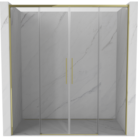 Mexen Rox sliding shower door 170 cm, transparent, gold - 8C2-170-002-50-00