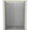 Mexen Rox sliding shower door 140 cm, transparent, brushed gold - 8C2-140-002-55-00