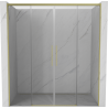 Mexen Rox Sliding Shower Door 170 cm, Transparent, Brushed Gold - 8C2-170-002-55-00
