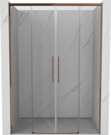 Mexen Rox Dual Sliding Shower Doors 160 cm, Transparent, Rose Gold - 8C2-160-002-60-00