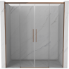 Mexen Rox Sliding Shower Door Duo 180 cm, Transparent, Rose Gold - 8C2-180-002-60-00