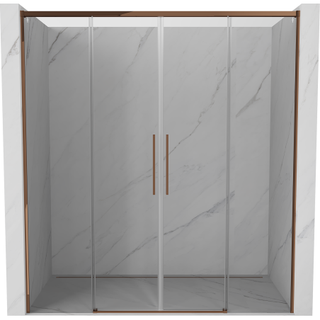 Mexen Rox Two Sliding Shower Doors 190 cm, Transparent, Rose Gold - 8C2-190-002-60-00