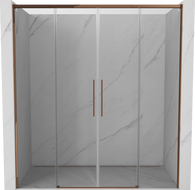 Mexen Rox Two Sliding Shower Doors 190 cm, Transparent, Rose Gold - 8C2-190-002-60-00