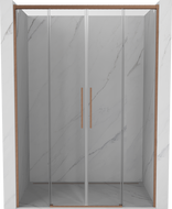 Mexen Rox Duo sliding shower doors 160 cm, transparent, brushed copper - 8C2-160-002-65-00