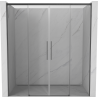 Mexen Rox Duo 170 cm Sliding Shower Doors, Transparent, Brushed Gun Gray - 8C2-170-002-66-00