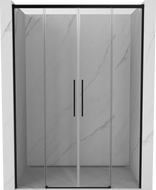 Mexen Rox Dual Sliding Shower Doors 150 cm, Transparent, Black - 8C2-150-002-70-00