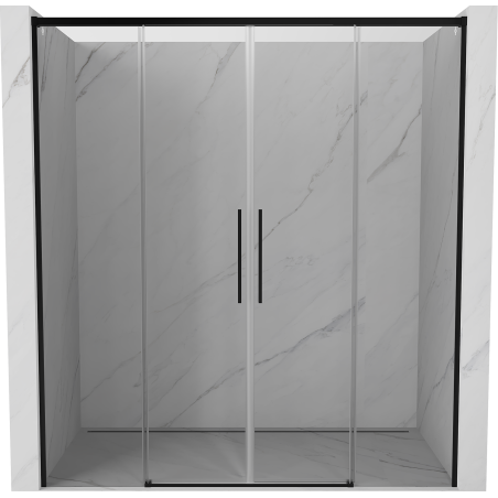 Mexen Rox Duo Sliding Shower Doors 170 cm, Transparent, Black - 8C2-170-002-70-00