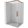 Mexen Rox Duo Sliding Shower Enclosure 95 x 80 cm, Transparent, Rose Gold - 8C2D-095-080-60-00