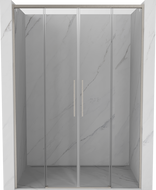 Mexen Rox Sliding Shower Door Duo 140 cm, Transparent, Brushed Nickel - 8C2-140-002-97-00