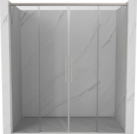 Mexen Rox Duo Sliding Shower Doors 180 cm, Transparent, Brushed Nickel - 8C2-180-002-97-00