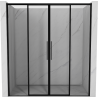 Mexen Rox sliding shower door 180 cm, black frame, black - 8C2-180-002-70-70