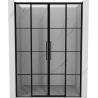 Mexen Rox sliding shower door 140 cm, black grid, black - 8C2-140-002-70-77