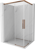 Mexen Rox Duo Sliding Shower Cabin 110 x 85 cm, Transparent, Pink Gold - 8C2D-110-085-60-00