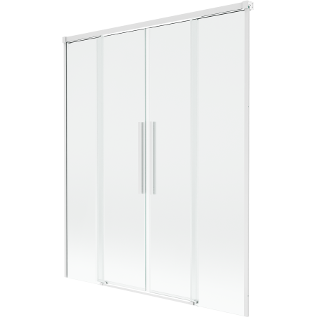Mexen Rox 2-panel sliding bath screen 140 x 150 cm, transparent, white - 8C9-140-002-20-00
