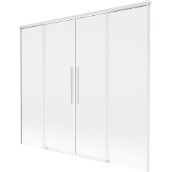 Mexen Rox shower screen 2-wing sliding 180 x 150 cm, transparent, white - 8C9-180-002-20-00