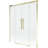 Mexen Rox 2-wing sliding shower screen 140 x 150 cm, transparent, gold - 8C9-140-002-50-00