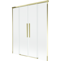 Mexen Rox 2-panel sliding shower screen 160 x 150 cm, transparent, gold - 8C9-160-002-50-00
