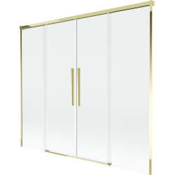 Mexen Rox 2-panel sliding bathtub screen 180 x 150 cm, transparent, gold - 8C9-180-002-50-00