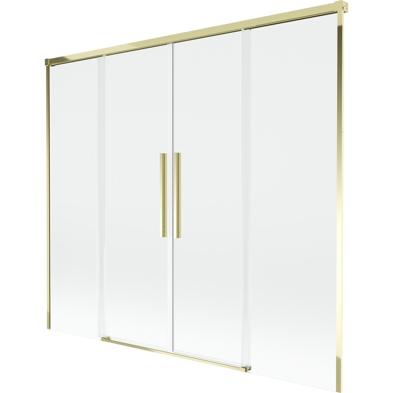 Mexen Rox 2-panel sliding bathtub screen 180 x 150 cm, transparent, gold - 8C9-180-002-50-00