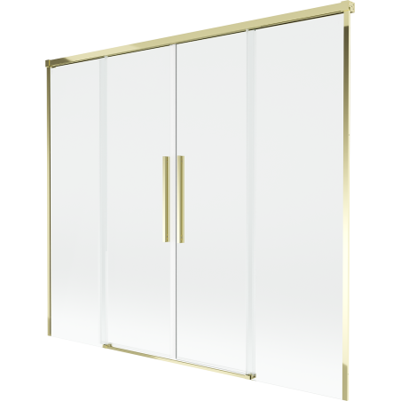 Mexen Rox 2-panel sliding bathtub screen 190 x 150 cm, transparent, gold - 8C9-190-002-50-00