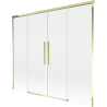Mexen Rox 2-wing Sliding Bathtub Screen 190 x 150 cm, Transparent, Gold - 8C9-190-002-50-00