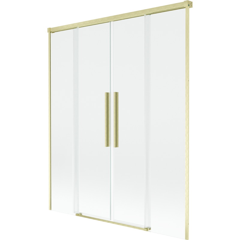 Mexen Rox 2-panel sliding bathtub screen 140 x 150 cm, transparent, brushed gold - 8C9-140-002-55-00