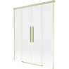 Mexen Rox 2-panel sliding shower screen 140 x 150 cm, transparent, brushed gold - 8C9-140-002-55-00