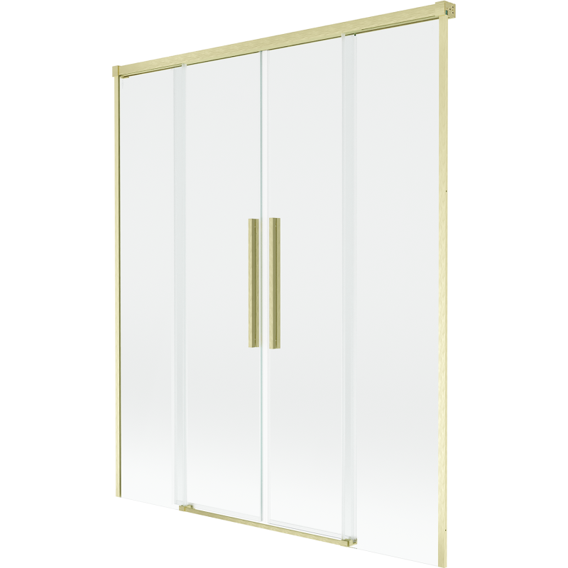 Mexen Rox shower screen 2-wing sliding 150 x 150 cm, transparent, gold brushed - 8C9-150-002-55-00