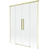 Mexen Rox 2-panel sliding bathtub screen 150 x 150 cm, transparent, brushed gold - 8C9-150-002-55-00