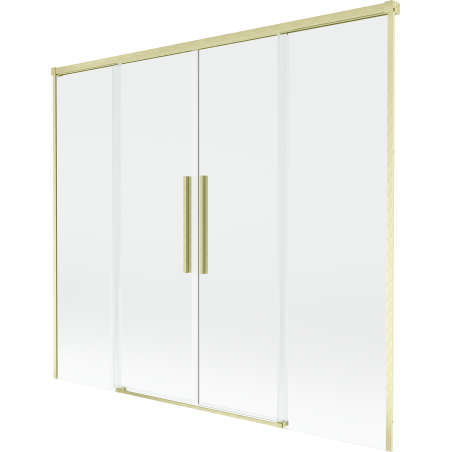 Mexen Rox 2-panel sliding bathtub screen 180 x 150 cm, transparent, brushed gold - 8C9-180-002-55-00