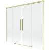 Mexen Rox 2-panel sliding bathtub screen 190 x 150 cm, transparent, brushed gold - 8C9-190-002-55-00