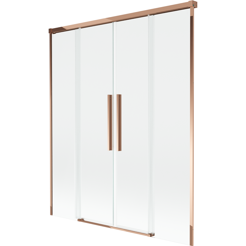 Mexen Rox 2-panel sliding shower screen 150 x 150 cm, transparent, rose gold - 8C9-150-002-60-00