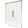 Mexen Rox 2-panel sliding bathtub screen 160 x 150 cm, transparent, rose gold - 8C9-160-002-60-00