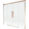 Mexen Rox 2-wing sliding bathtub screen 180 x 150 cm, transparent, pink gold - 8C9-180-002-60-00