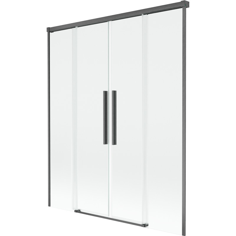 Mexen Rox 2-panel sliding bathtub screen 140 x 150 cm, transparent, brushed gun gray - 8C9-140-002-66-00