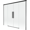 Mexen Rox two-panel sliding bath screen 170 x 150 cm, transparent, black - 8C9-170-002-70-00