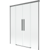 Mexen Rox 2-Panel Sliding Bath Screen 160 x 150 cm, Transparent, Gun Metal - 8C9-160-002-95-00