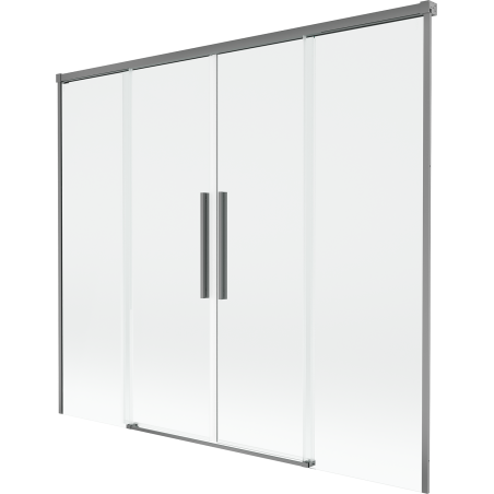 Mexen Rox shower screen 2-wing sliding 170 x 150 cm, transparent, gun metal - 8C9-170-002-95-00