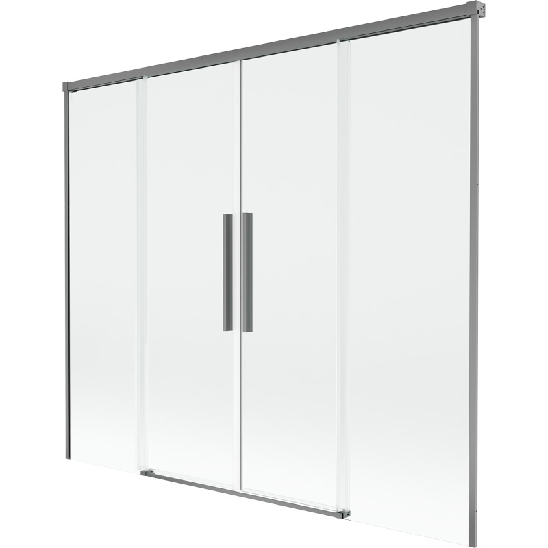 Mexen Rox 2-panel sliding bathtub screen 180 x 150 cm, transparent, gun metal - 8C9-180-002-95-00