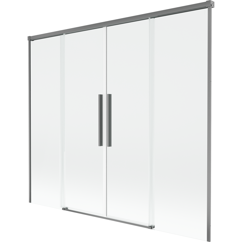 Mexen Rox shower screen 2-wing sliding 180 x 150 cm, transparent, gun metal - 8C9-180-002-95-00