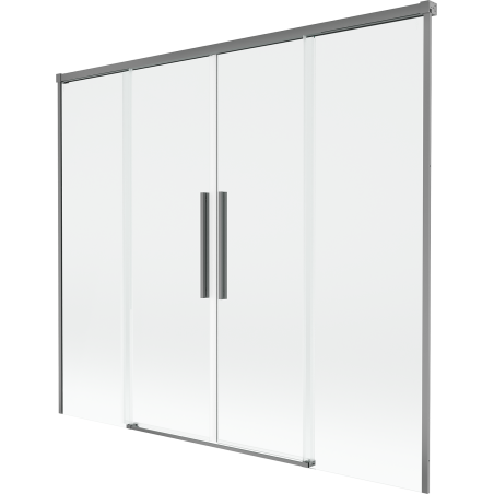 Mexen Rox shower screen 2-wing sliding 180 x 150 cm, transparent, gun metal - 8C9-180-002-95-00