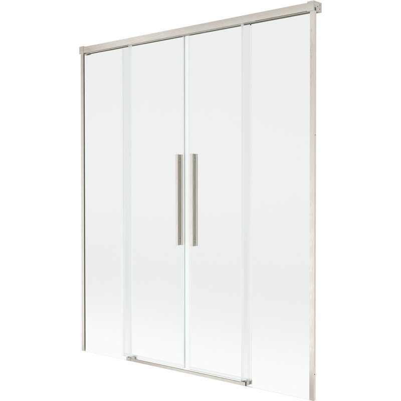 Mexen Rox 2-panel sliding bathtub screen 150 x 150 cm, transparent, brushed nickel - 8C9-150-002-97-00