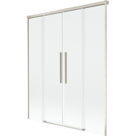 Mexen Rox shower screen 2-wing sliding 150 x 150 cm, transparent, brushed nickel - 8C9-150-002-97-00