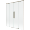 Mexen Rox Bathtub Screen 2-Panel Sliding 160 x 150 cm, Transparent, Brushed Nickel - 8C9-160-002-97-00