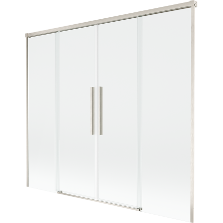 Mexen Rox bath screen 2-wing sliding 170 x 150 cm, transparent, brushed nickel - 8C9-170-002-97-00